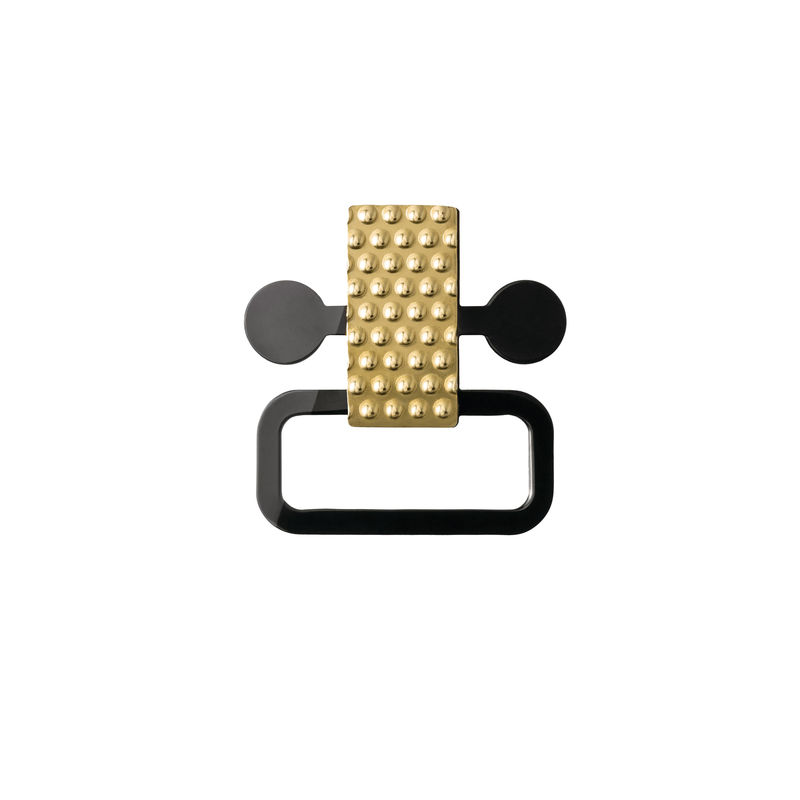 Accessoires - Schmuck - Ohrringe Venusia - Edone schwarz gold metall - Alessi - Goldfarben & schwarz - PVD-beschichteter Stahl