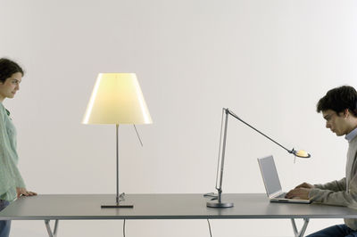 Luceplan Costanza Table Lamp White, Luceplan Costanza Table Lamp