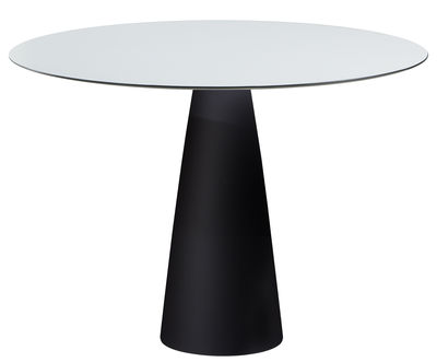 Table Hoplà - H 72 cm / Ø 100 cm - Slide blanc,noir en matière plastique