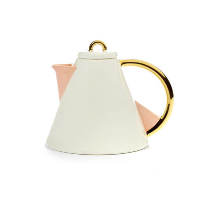 Tableware - Tea & Coffee Accessories - Désirée Teapot - / 57 cl by Serax - White, gold & pink - China