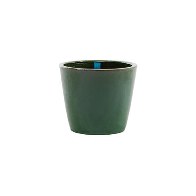 Image of Vaso per fiori Pots - / Gres smaltato - Ø 30 x H 25 cm / Fatto a mano di Unopiu - Verde - Ceramica