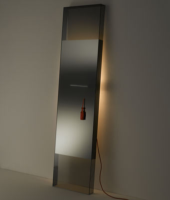 Mobilier - Miroirs - Miroir lumineux Diva L 50 x H 200 cm - Glas Italia - Fumé / miroir - Verre