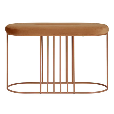 Möbel - Sitzkissen - Posea Gepolsterte Bank / Samt - L 80 cm - Bolia - Curryfarben / Basis Curryfarben - Schaumstoff, Stahl, Velours