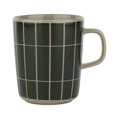 Tableware - Coffee Mugs & Tea Cups - Tiiliskivi Mug - / 25 cl by Marimekko - Tiiliskivi / Dark green - Sandstone