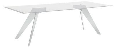 Mobilier - Tables - Table rectangulaire Alister / 210 x 90 cm - Glas Italia - 210 x 90 cm - Transparent - Verre