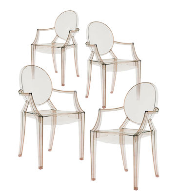 Stackable Armchair Louis Ghost By Kartell Orange Made In Design Uk