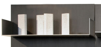 Möbel - Regale und Bücherregale - iWall Bücherregal - Regalboden mit zwei Randeinfassungen - B 78 cm - Zeus - Aluminium - bemalter Stahl