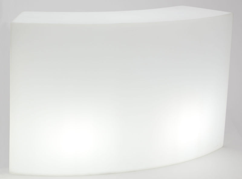 Furniture - High Tables - Snack LED RGB Luminous bar plastic material white - Slide - White - recyclable polyethylene