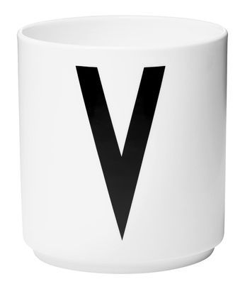 Tableware - Coffee Mugs & Tea Cups - A-Z Mug - Porcelain - V by Design Letters - White / V - China