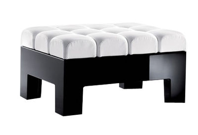 Furniture - Poufs & Floor Cushions - Modi Pouf by MyYour - Black structure / White cushions - Foam, Imitation leather, Polythene