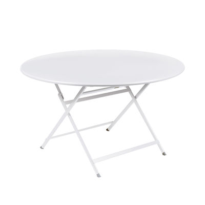 Fermob - Table ronde Caractère en Métal, Acier peint - Couleur Blanc - 99.26 x 99.26 x 74.5 cm - Des