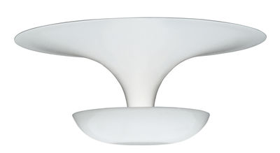 Luminaire - Plafonniers - Plafonnier Funnel Mini / Ø 22 cm - Vibia - Blanc - Aluminium peint
