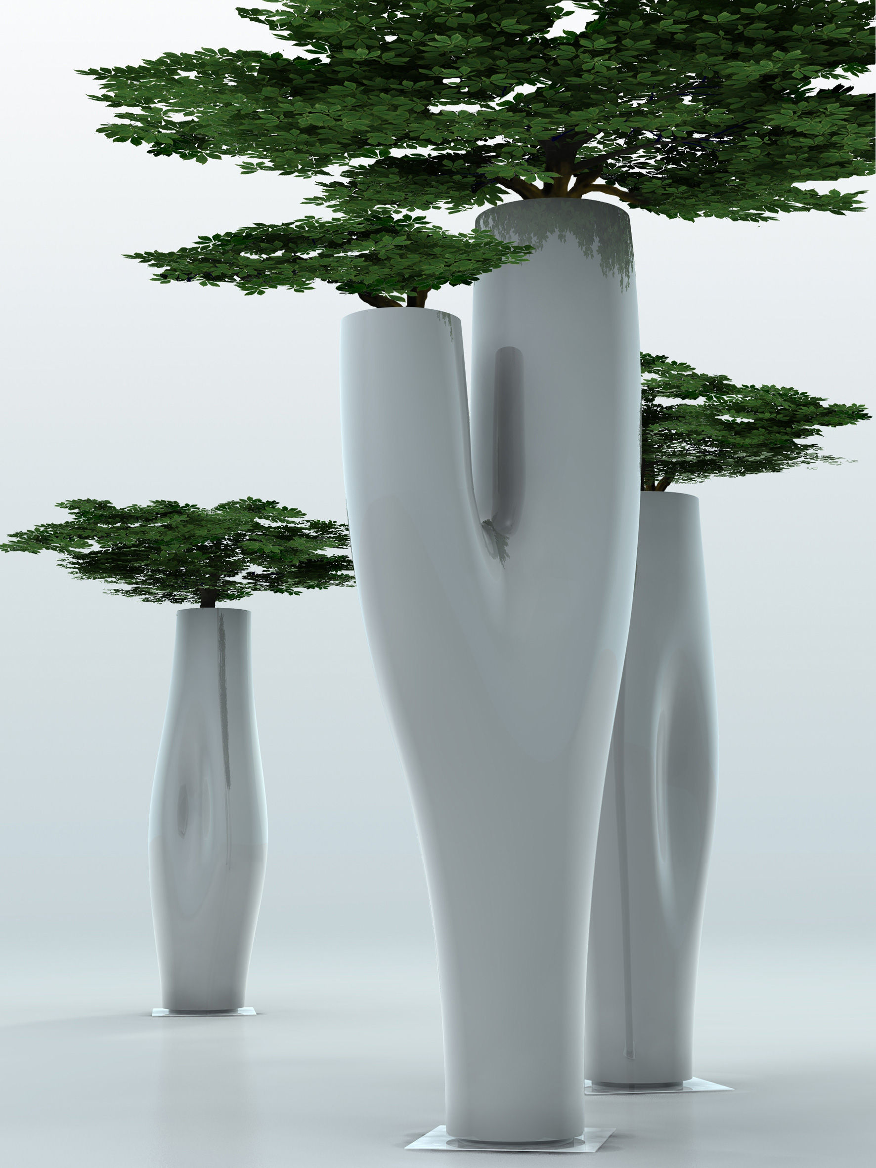  Pot  de  fleurs  Missed tree I Serralunga Noir Made In Design