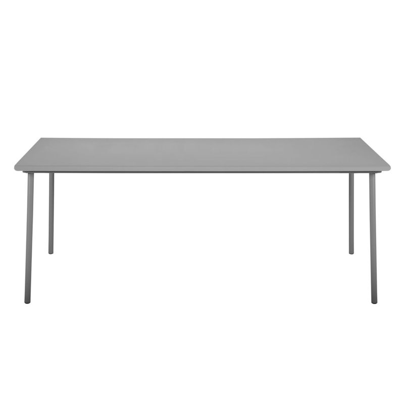 Outdoor - Garden Tables - Patio Rectangular table metal grey / Stainless steel - 240 x 100cm - Tolix - Mouse grey - Stainless steel
