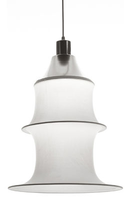 Luminaire - Suspensions - Suspension Falkland H 53 cm - Danese Light - Blanc - version non ignifuge - Acier, Tissu élastique