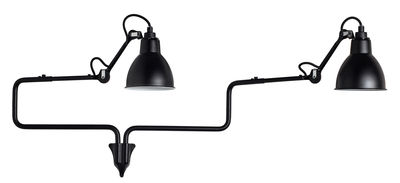Lighting - Wall Lights - N° 303  Double Wall light - Lampe Gras by DCW éditions - Black satin - Aluminium, Steel