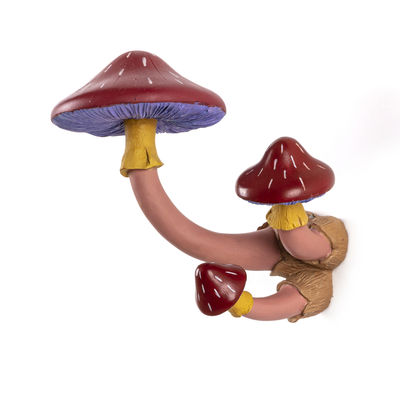 Arredamento - Appendiabiti  - Appendiabiti Mushroom - / 3 champignon-ganci - H 16 cm di Seletti - Multicolore - Resina