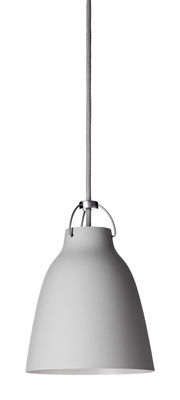 Luminaire - Suspensions - Suspension Caravaggio Small / Ø 16,5 cm - Lightyears - Gris clair mat / Câble gris - Métal laqué mat