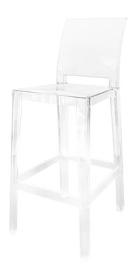 Furniture - Bar Stools - One more please Bar chair - H 65cm - Plastic by Kartell - Cristal - Polycarbonate