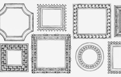 Dekoration - Stickers und Tapeten - Cadres horizontaux Tapete 1 Bahn - Domestic - Weiß - imprägniertes Papier