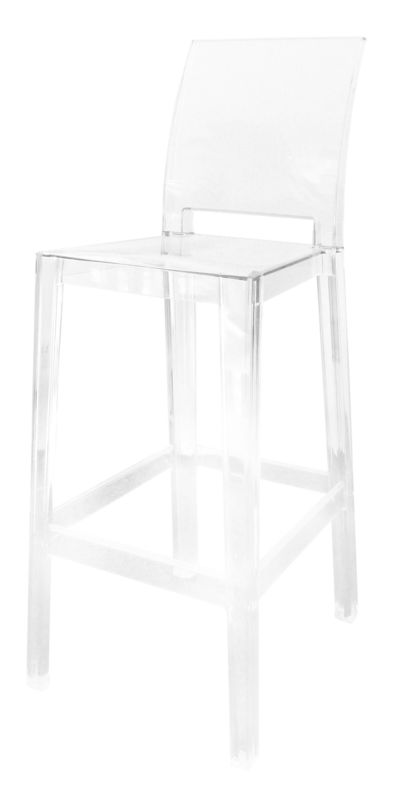 Mobilier - Tabourets de bar - Chaise de bar One more please plastique transparent / H 75cm - Kartell - Cristal - Polycarbonate