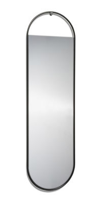 Déco - Miroirs - Miroir mural Peek Large / Ovale - 40 x 140 cm - Northern  - H 140 cm / Noir - Acier laqué, Verre teinté