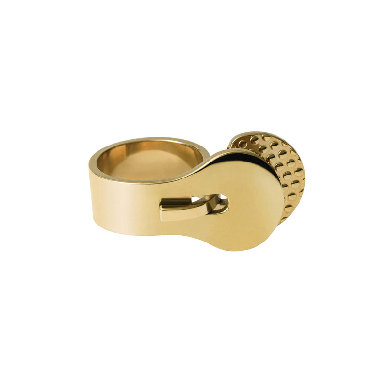 Accessoires - Schmuck - Ring Venusia - Trama gold metall / Large - Alessi - Large / Goldfarben - PVD-beschichteter Stahl