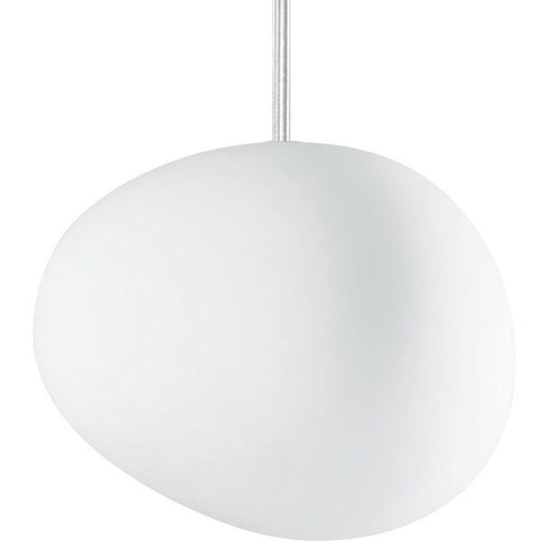 Luminaire - Suspensions - Suspension Gregg Piccola verre blanc / L 13 cm - Foscarini - L 13 cm / Blanc - Verre soufflé