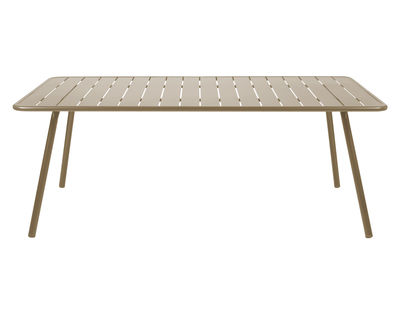 Outdoor - Tavoli  - Tavolo rettangolare Luxembourg - rettangolare - 8 persone - L 207 cm di Fermob - Noce moscata - Alluminio laccato