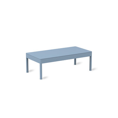 Furniture - Coffee Tables - Les Arcs Coffee table - / Aluminium - 80 x 43 x H 29 cm by Unopiu - Blue - Aluminium
