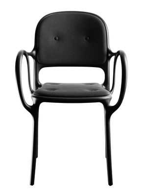 Mobilier - Chaises, fauteuils de salle à manger - Fauteuil rembourré Milà / Tissu - Magis - Noir - Polypropylène, Polyuréthane, Tissu