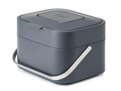 Tableware - Bins - Stack Waste bin - With odor filter by Joseph Joseph - Anthracite - Polypropylene, Stainless steel