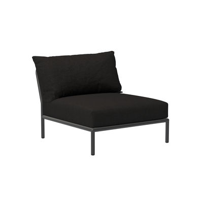 Canapé modulable Noir Tissu Design Confort