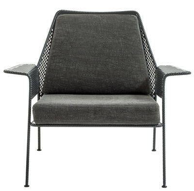 Furniture - Armchairs - Work is over Padded armchair by Diesel with Moroso - Black / Anthracite structure - Fabric, Foam, Varnished steel