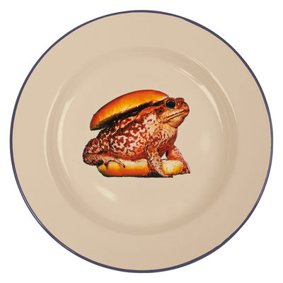 Tableware - Plates - Toiletpaper - Burger Plate - / Froge Burger by Seletti - Froge burger - Enamelled metal