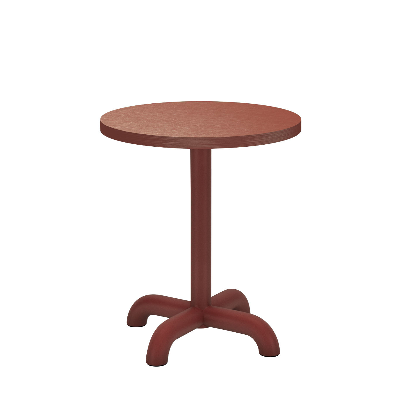 Table d'appoint Unify / Ø 40 cm - Chêne - Petite Friture rouge en bois