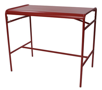 Fermob - Table haute Luxembourg en Métal, Aluminium - Couleur Rouge - 15.1 x 74.3 x 104 cm - Designe