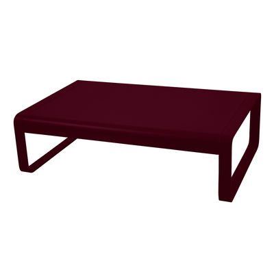 Furniture - Coffee Tables - Bellevie Coffee table - / Aluminium - 103 x 75 cm by Fermob - Black cherry - Lacquered aluminium