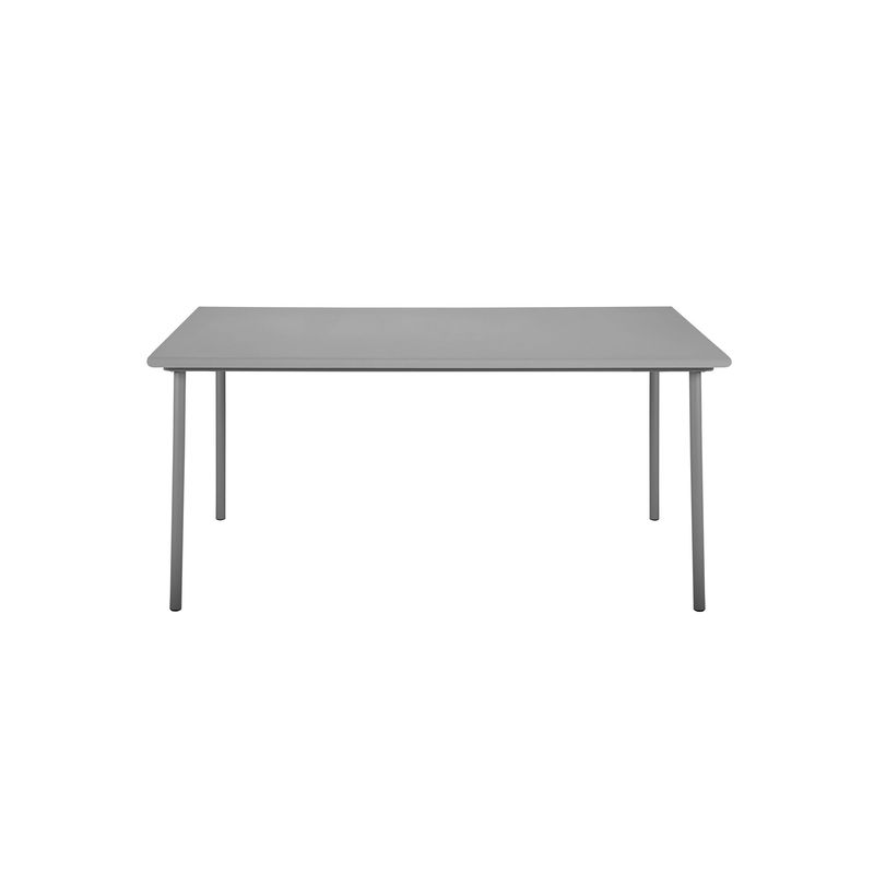 Outdoor - Garden Tables - Patio Rectangular table metal grey / Stainless steel - 140 x 80 cm - Tolix - Mouse grey - Stainless steel