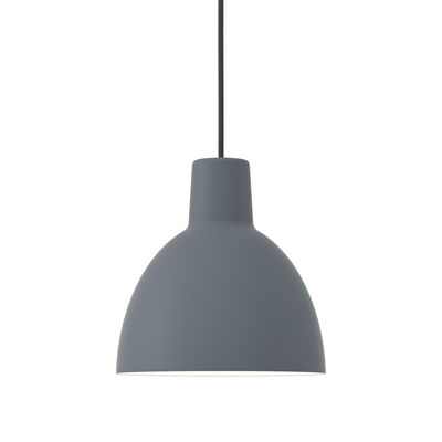 Illuminazione - Lampadari - Sospensione Toldbod - / Ø 25 cm - Alluminio di Louis Poulsen - Blu-grigio - Alluminio