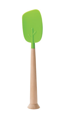 Tableware - Kitchen Equipment - Timber Spatula - / Silicon & wood by Pa Design - Green & wood - Silicone, Wood