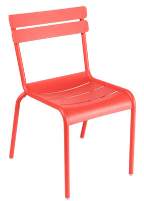 Life Style - Luxembourg Stacking chair - Metal by Fermob - Nasturtium - Lacquered aluminium
