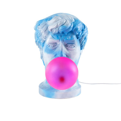 Lighting - Table Lamps - Wonder Cloud Table lamp - / H 40 cm - Resin & glass by Seletti - White & blue / Pink bubble - Glass, Resin
